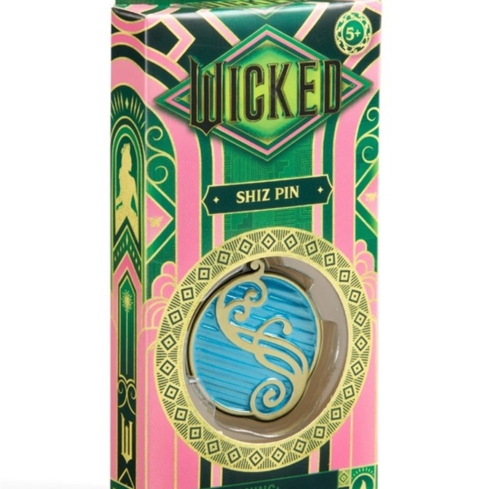 Wicked Shiz Pin with Blue & Gold Design